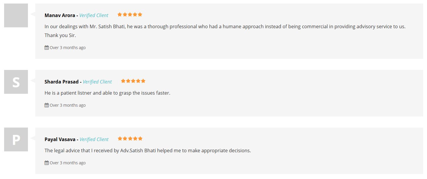 Greater Noida Advocate Satish Bhati Review