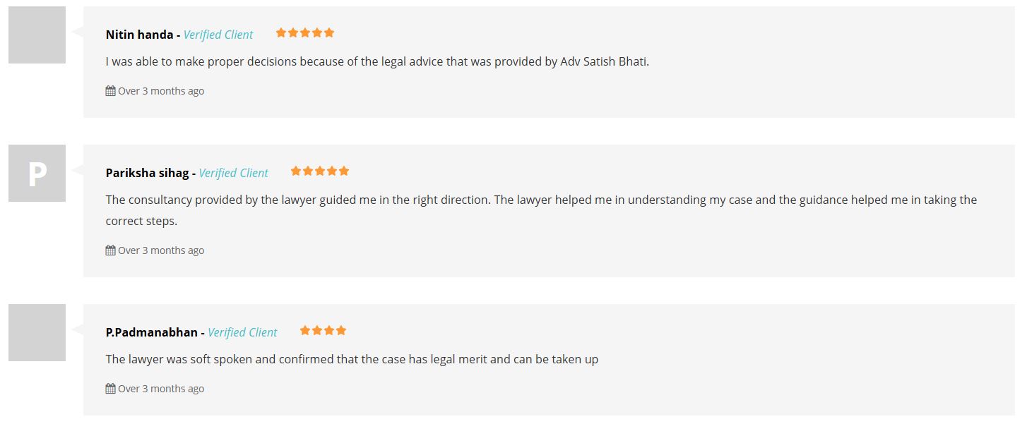 Noida Advocate Satish Bhati Review